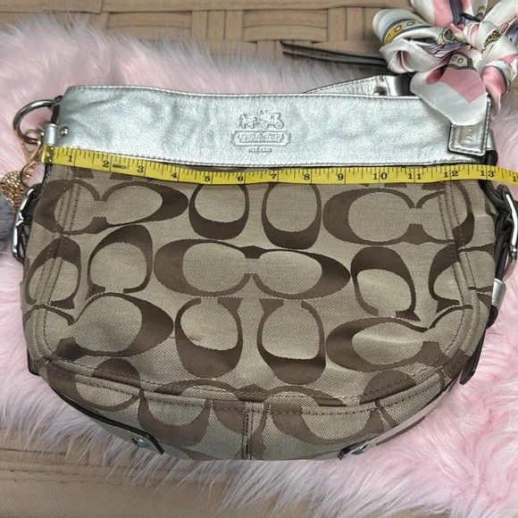 Coach Brown and Silver Shoulder Bag Vintage Y2K - Picture 8 of 10